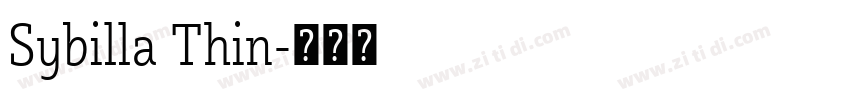 Sybilla Thin字体转换